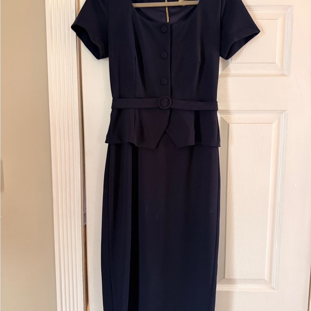 Alexia Admor Navy Midi Dress with Belt